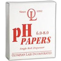 pH Papers 6.0 8.0, 15 ft roll, Olympian Labs