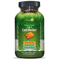 Maximum Strength 3-In-1 Carb Blocker, 75 Liquid Soft-Gels, Irwin Naturals