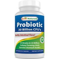 Probiotic 10 Strains & 30 Billion CFUs, 120 Vegetarian Capsules, Best Naturals