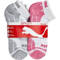Puma Womens Low Cut Socks - Pink, 6 Pack