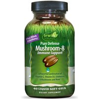 Pure Defense Mushroom-8 Immune Support, 60 Liquid Soft-Gels, Irwin Naturals