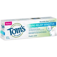 Fluoride-Free Rapid Relief Sensitive Toothpaste - Peppermint, 4 oz, Toms of Maine