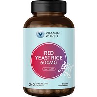 Red Yeast Rice 600 mg, 240 Rapid Release Capsules, Vitamin World