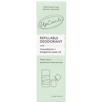 Refillable Deodorant with Macadamia + Bergamot Peel Oil, 1 Tube + 1 Refill, UpCircle Beauty