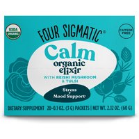 Calm Organic Elixir Mix with Reishi Mushroom & Tulsi, 20 Packets, Four Sigmatic