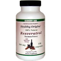 Resveratrol 300 mg, 150 Vegicaps, Healthy Origins