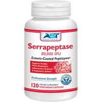 Serrapeptase 80,000 SPU, Enteric-Coated Peptizyme, 300 Vegetarian Capsules, AST Enzymes
