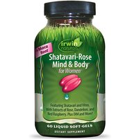 Shatavari-Rose Mind & Body for Women, 60 Liquid Soft-Gels, Irwin Naturals