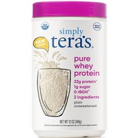 Pure Whey Protein - Plain Unsweetened, 12 oz, Simply Teras