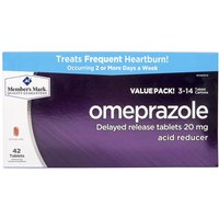 Omeprazole Acid Reducer, Delayed Release, 42 Tablets, Members Mark