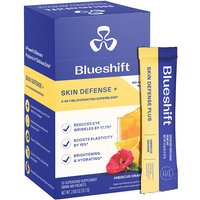 Skin Defense Plus Drink Mix, Hibiscus Orange, 10 Stick Packs, Blueshift Nutrition