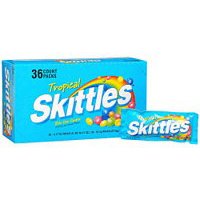 Skittles Tropical Candy, Bite size Candies, 2.17 oz x 36 ct