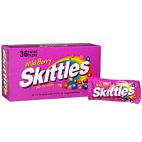 Skittles Wild Berry Candy, Bite size Candies, 2.17 oz x 36 ct