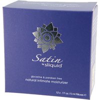 Sliquid Satin Natural Intimate Moisturizer Cube, 12 Foils