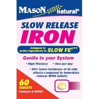 Slow Release Iron, 60 Tablets, Mason Natural