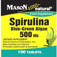 Spirulina 500 mg, 100 Tablets, Mason Natural