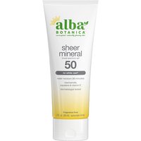 Sheer Mineral Sunscreen Lotion SPF 50, 3 oz, Alba Botanica