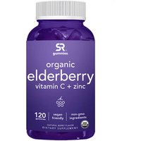 Sports Research Organic Elderberry Gummies Plus Vitamin C & Zinc, 120 ct