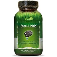 Steel Libido, With Horny Goat Weed Plus 9 Sex Boosters, 75 Liquid Gel Caps, Irwin Naturals