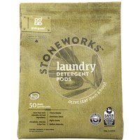 Stoneworks Laundry Detergent Pods, Olive Leaf, 50 Loads, 750 g (1.65 lb), Grab Green