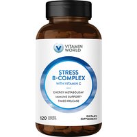 Stress B-Complex with Vitamin C, 120 Coated Caplets, Vitamin World
