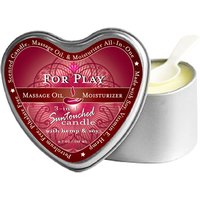 3-in-1 Suntouched Massage Candle with Hemp & Soy Heart Shaped, For Play, 4.7 oz, Earthly Body