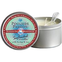 3-in-1 Suntouched Massage Candle with Hemp & Soy, Poolside Passion, 6 oz, Earthly Body