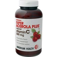 Super Acerola Plus Natural Vitamin C Chewable 500mg 100 wafers from American Health