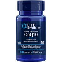 Super Ubiquinol CoQ10 50 mg, with Enhanced Mitochondrial Support, 100 Softgels, Life Extension