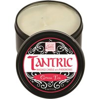 Tantric Soy Massage Candle with Pheromones - Green Tea, 4 oz, California Exotic Novelties