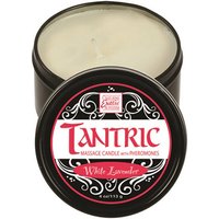 Tantric Soy Massage Candle with Pheromones White - Lavender, 4 oz, California Exotic Novelties