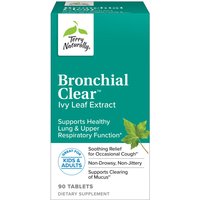 Terry Naturally Bronchial Clear, Lung & Upper Respiratory Health, 90 Tablets, EuroPharma