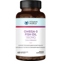 Triple Strength Omega-3 Fish Oil 1360 mg, 60 Rapid Release Softgels, Vitamin World