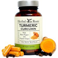 Turmeric Curcumin, 60 Vegan Capsules, Herbal Roots