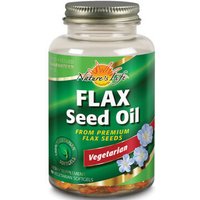 Flax Seed Oil, 100% Vegetarian, 90 Vegetarian Softgels, Natures Life