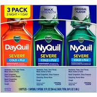 Vicks DayQuil & NyQuil Severe Liquid, Cough, Cold & Flu Relief, 36 oz