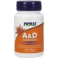 Vitamin A & D 10000/400, 100 Softgels, NOW Foods