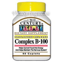 Vitamin B-100 Balanced Complex 60 Caplets, 21st Century Health Care