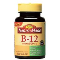 Vitamin B-12 500 mcg, 200 Tablets, Nature Made