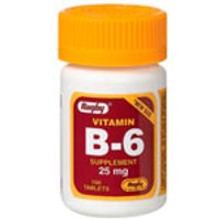Vitamin B-6 25 mg, 100 Tablets, Watson Rugby