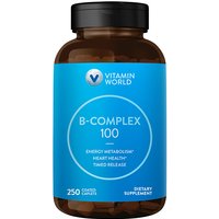 Vitamin B-Complex 100, Timed Release, 250 Coated Caplets, Vitamin World