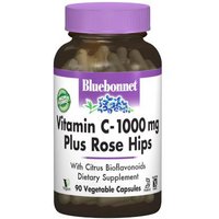 Vitamin C 1000 mg Plus Rose Hips, 90 Vegetable Capsules, Bluebonnet Nutrition