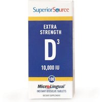 Vitamin D3 10,000 IU, Extra Strength, 100 Instant Dissolve Tablets, Superior Source