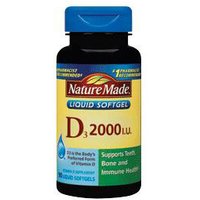 Vitamin D3 2000 IU, 250 Liquid Softgel, Nature Made