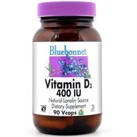 Vitamin D3 400 IU, 90 Vcaps, Bluebonnet Nutrition