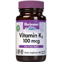 Vitamin K2 100 mcg, 50 Vcaps, Bluebonnet Nutrition