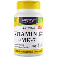 Vitamin K2 as MK-7 100 mcg, 60 Veggie Softgels, Healthy Origins