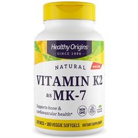 Vitamin K2 as MK-7 100 mcg, Value Size, 180 Veggie Softgels, Healthy Origins
