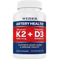Weider Artery Health with Vitamin K2 Plus D3, 90 Veggie Caps
