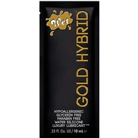 Wet Gold Hybrid Water Silicone Blend Lubricant Pouch, 10 ml, WET International